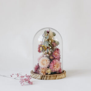 DIY stolp met droogbloemen