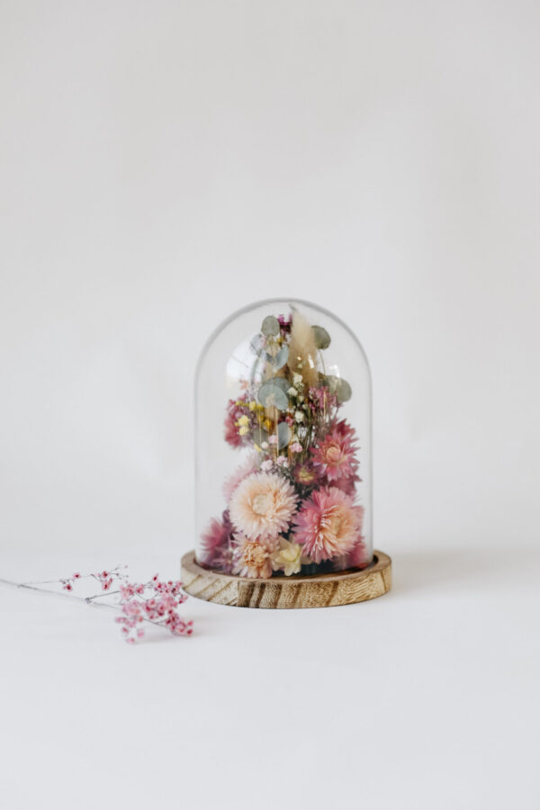 DIY stolp met droogbloemen