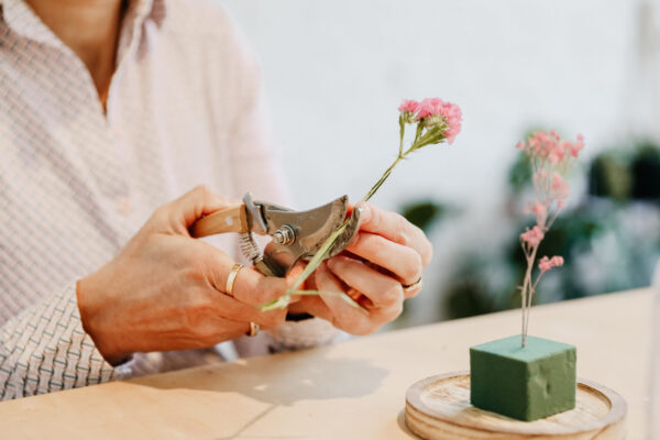 DIY stolp met droogbloemen