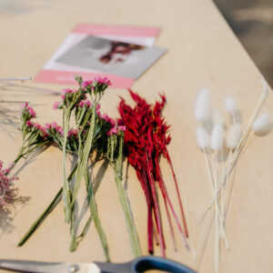 DIY stolp met droogbloemen