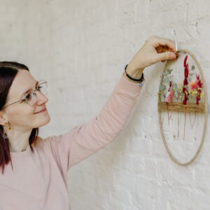 Special floral hoop Birdy