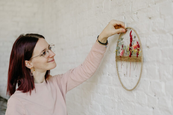 Special floral hoop Birdy