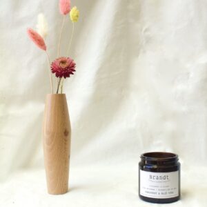 houten vaasje voor droogbloemen