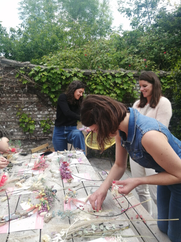 Zomerbar workshop dried floral hoops
