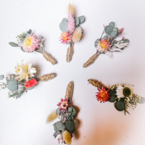 corsages met droogbloemen
