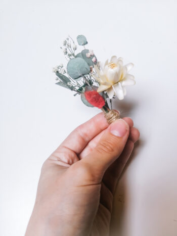 corsages met droogbloemen