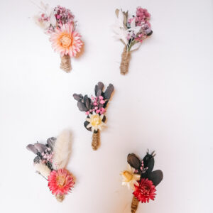 corsages met droogbloemen