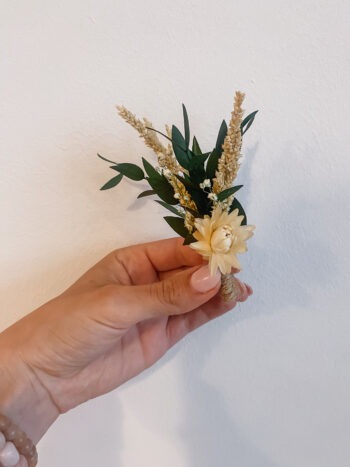 corsage met droogbloemen