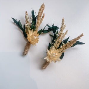 corsage met droogbloemen