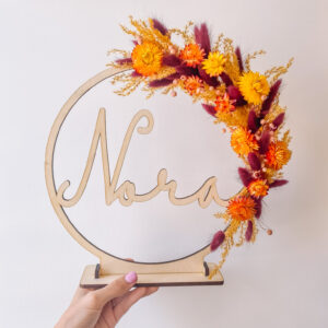 flowerhoop met naam
