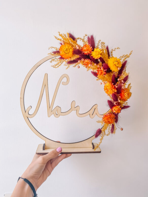 flowerhoop met naam