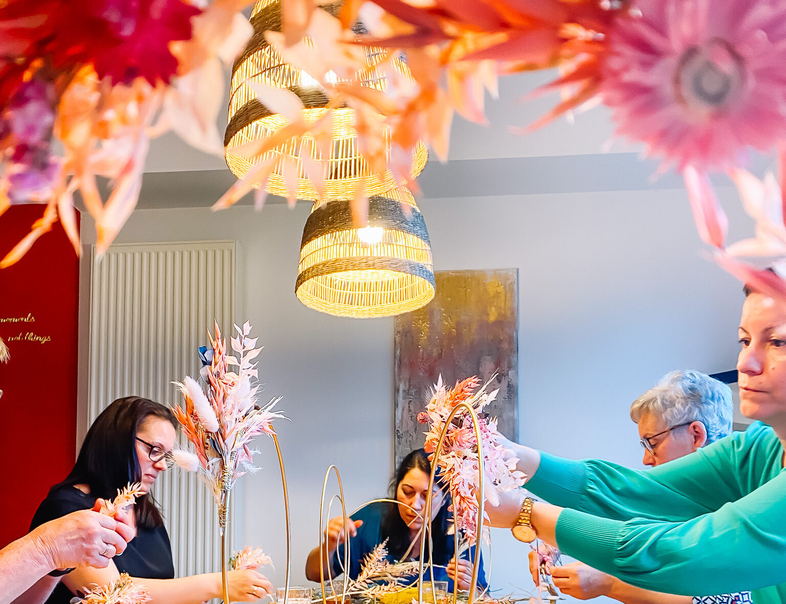 Workshop floral hoops