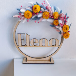 flowerhoop met naam