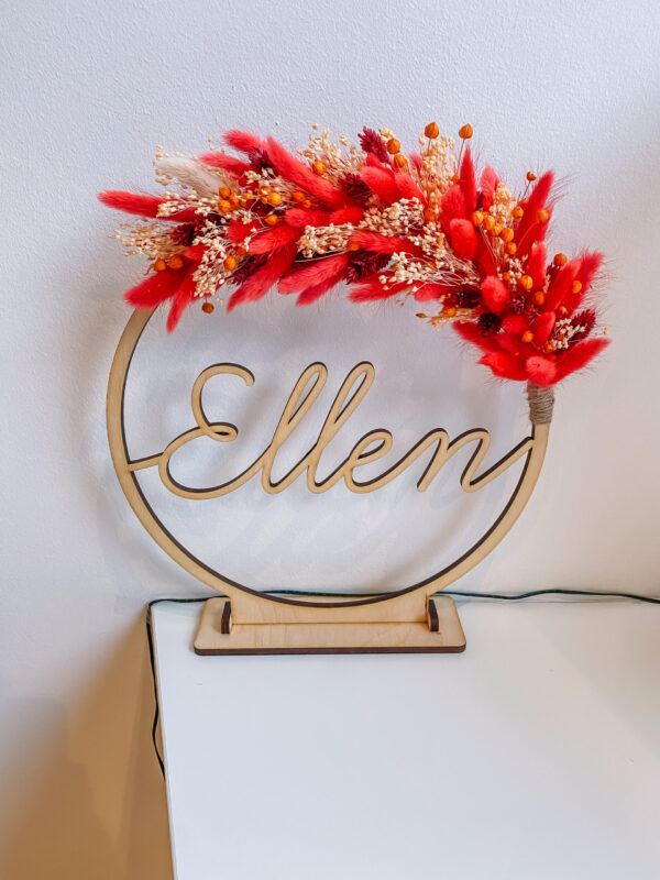 flowerhoop met naam