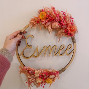 flowerhoop met naam