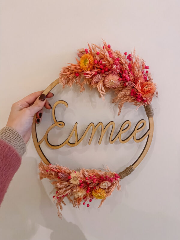 flowerhoop met naam