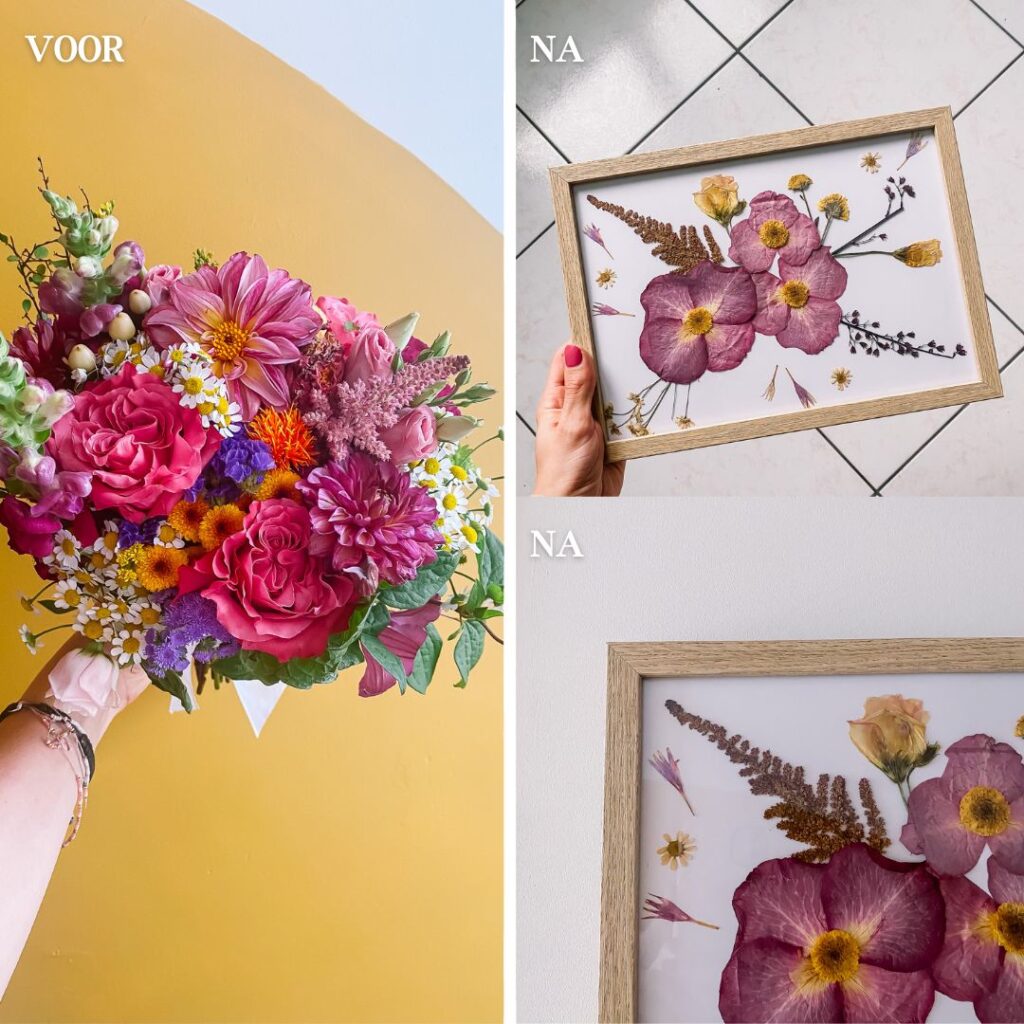 bruidsboeket laten drogen