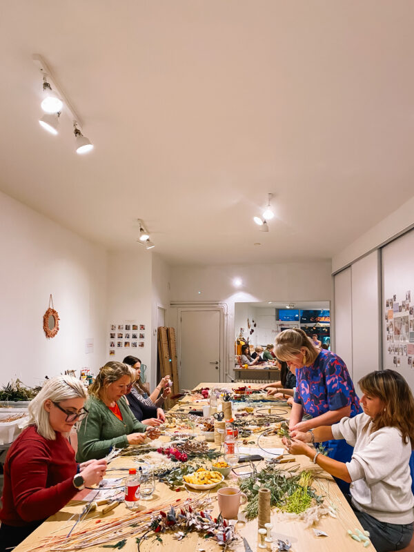workshop dried floral hoops ruimte huren voor workshop