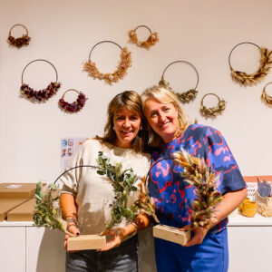workshop dried floral hoops