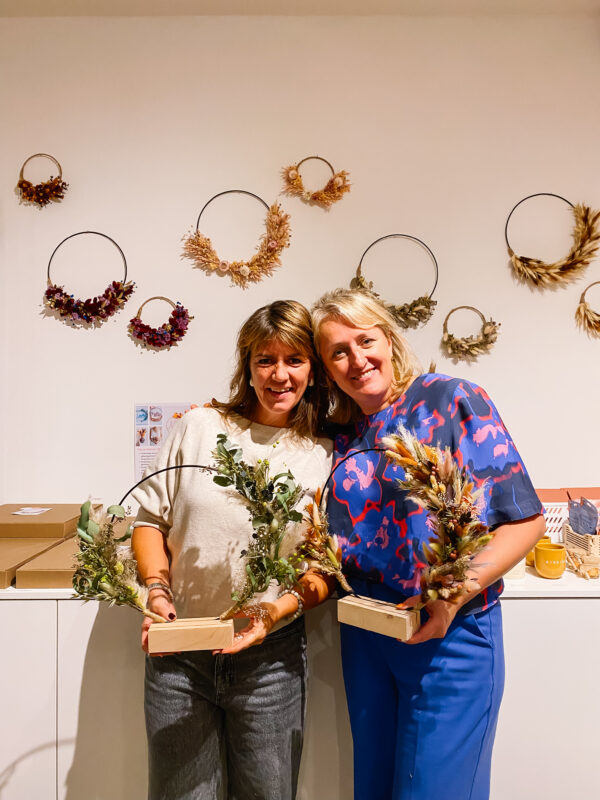 workshop dried floral hoops