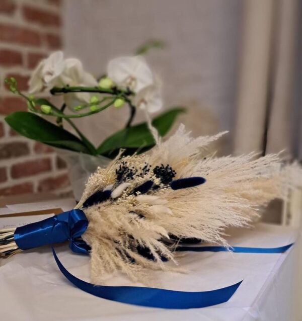 trouwboeket met droogbloemen