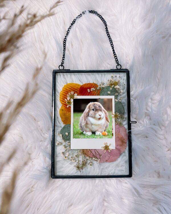 floral pet frame Herinnering aan huisdier met droogbloemen