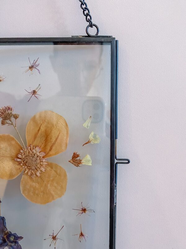droogbloemen aan de muur