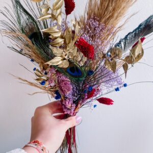 boeket met droogbloemen