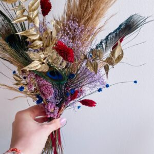 boeket met droogbloemen