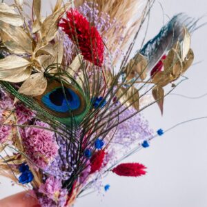 boeket met droogbloemen