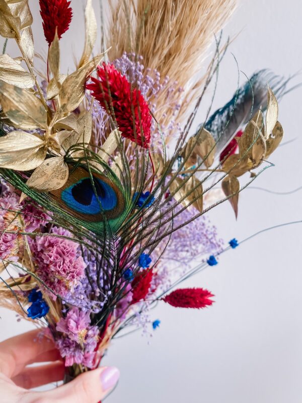 boeket met droogbloemen