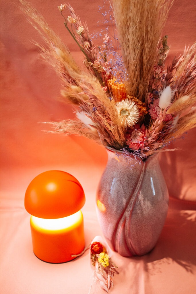 boeket met droogbloemen