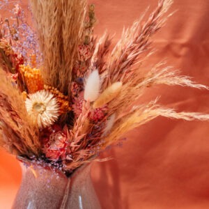 boeket met droogbloemen