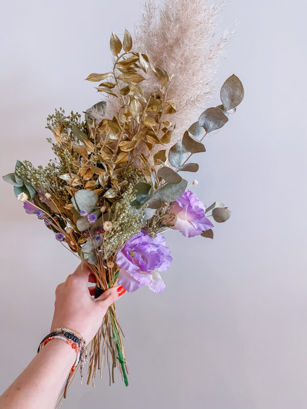 boeket met droogbloemen