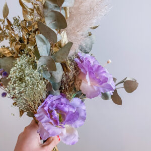 boeket met droogbloemen