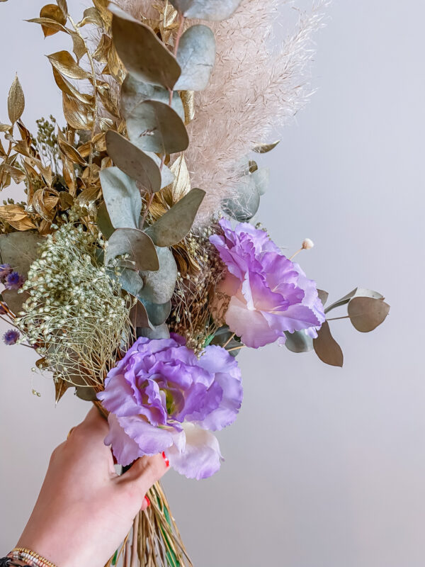 boeket met droogbloemen
