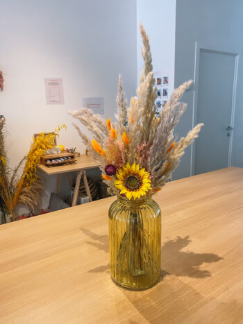 boeket met droogbloemen
