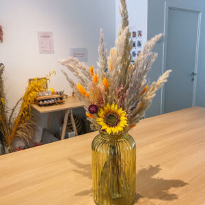 boeket met droogbloemen