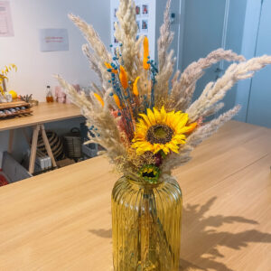 boeket met droogbloemen