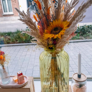 boeket met droogbloemen