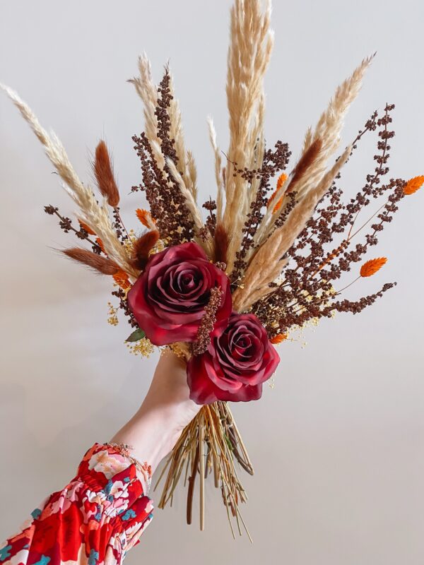 fall favorites klein boeket met droogbloemen
