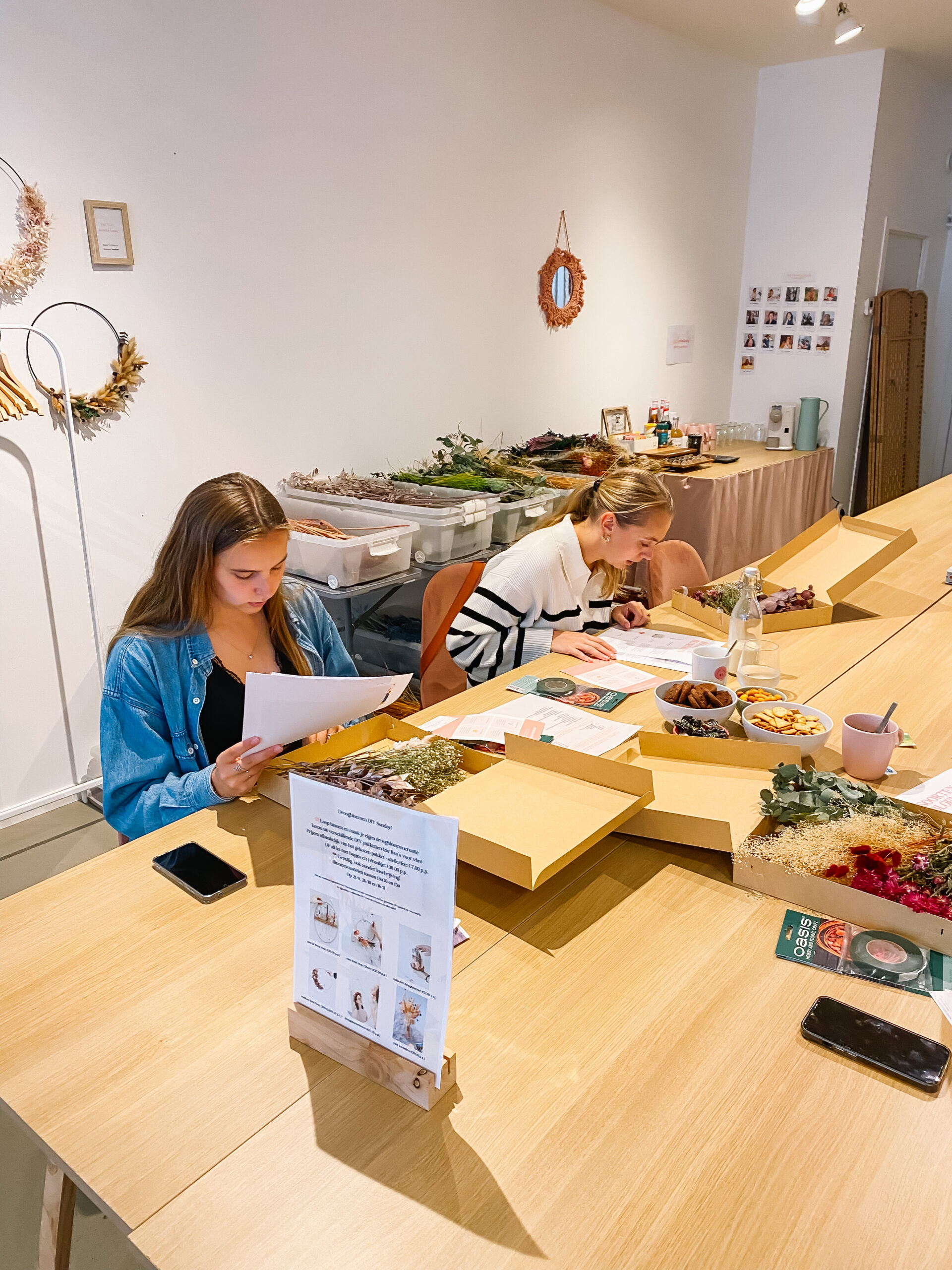 DIY met droogbloemen cosy sunday Mechelen