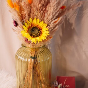 boeket met droogbloemen