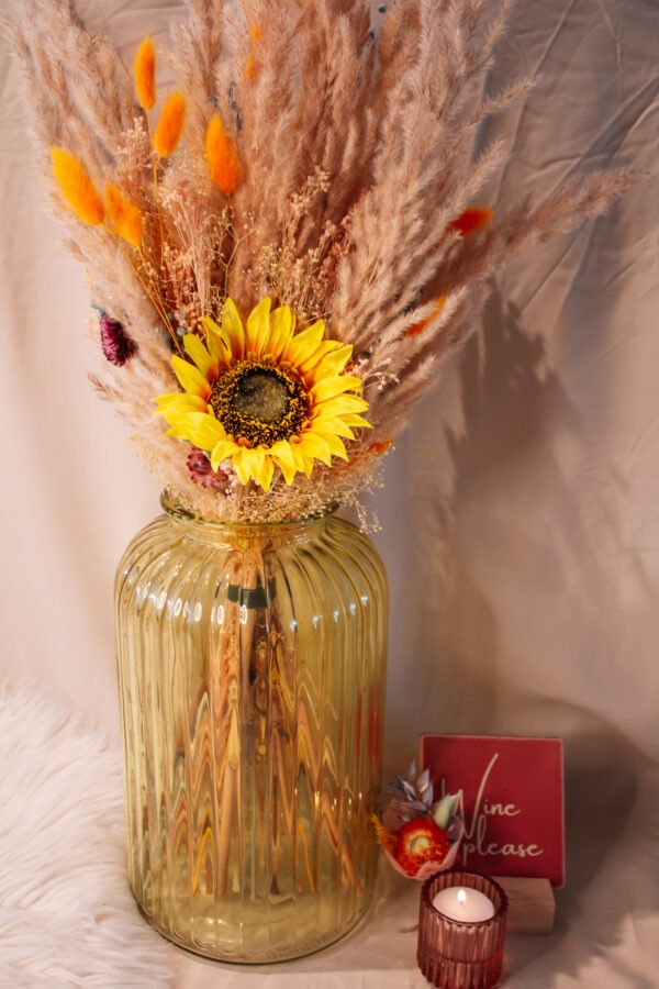 boeket met droogbloemen