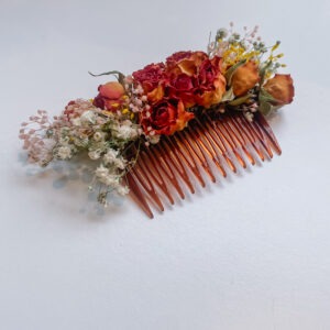 haarkam met droogbloemen