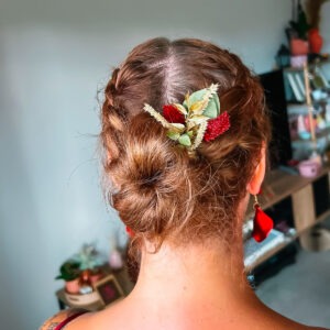 bobby pin met droogbloemen haarschuivertje met droogbloemen