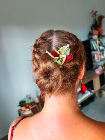 bobby pin met droogbloemen haarschuivertje met droogbloemen