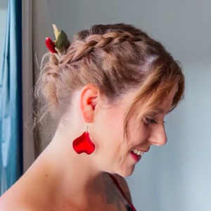 bobby pin met droogbloemen haarschuivertje met droogbloemen