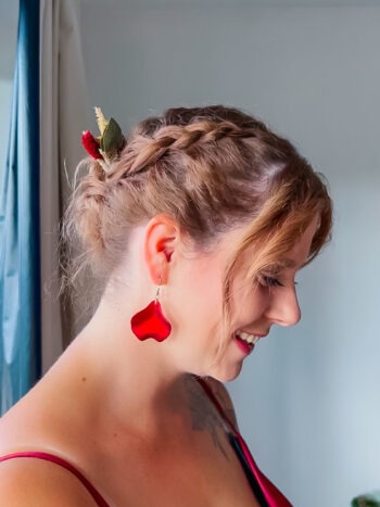 bobby pin met droogbloemen haarschuivertje met droogbloemen