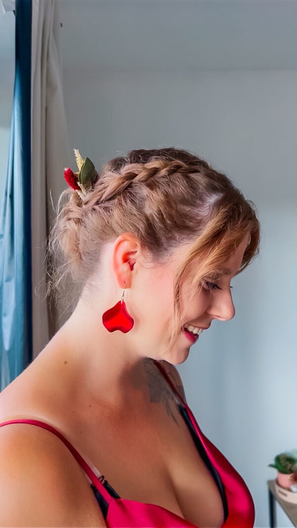 bobby pin met droogbloemen haarschuivertje met droogbloemen